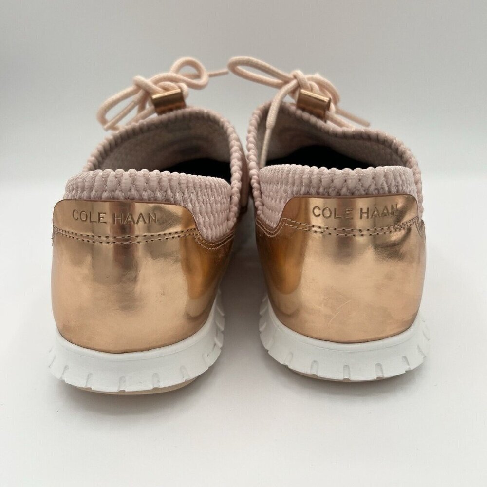 Cole Haan Women’s Zerogrand Quilted Lace Up Sneakers Size 9 Blush Pink Rose Gold - Picture 5 of 8